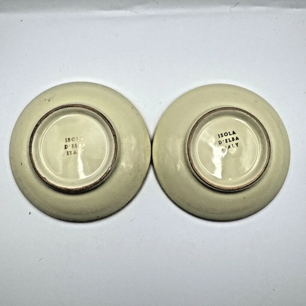 VTG Set‎ Of 2 Limoges Napoleon Bonaparte Gold Trim Vintage Antique Ashtrays